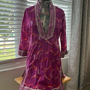 2 Tory Burch blouses 1 denim blouse